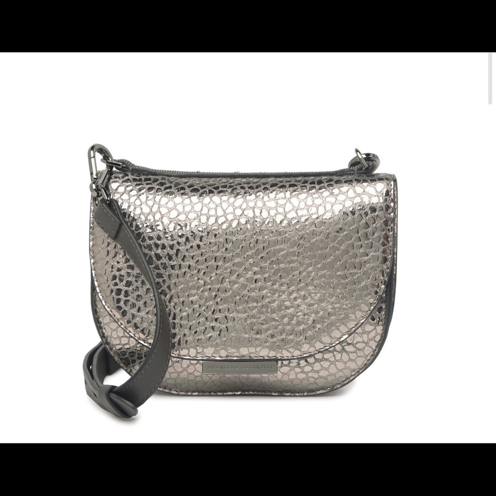 BRUNELLO CUCINELLI
Metallic Croc Embossed Leather Crossbody Bag In Rutenio